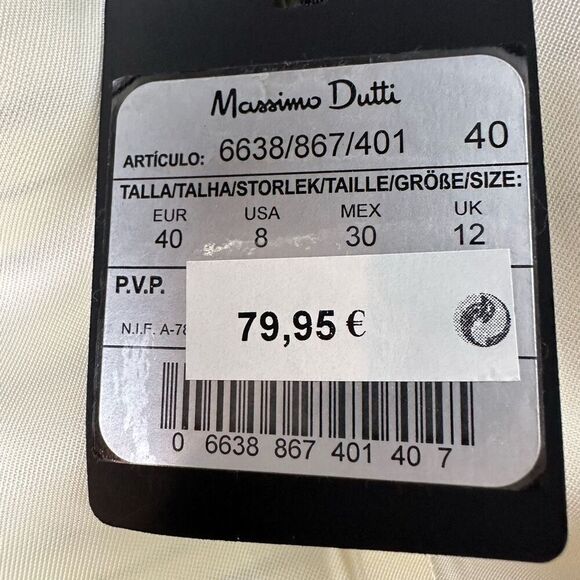 Massimo Dutti size 8 Sleeveless Striped Shift Dress NEW - Picture 6 of 11